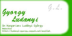 gyorgy ludanyi business card