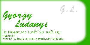 gyorgy ludanyi business card